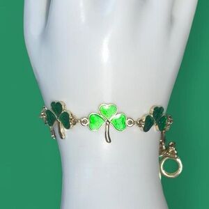 Green Clover Charm Bracelet